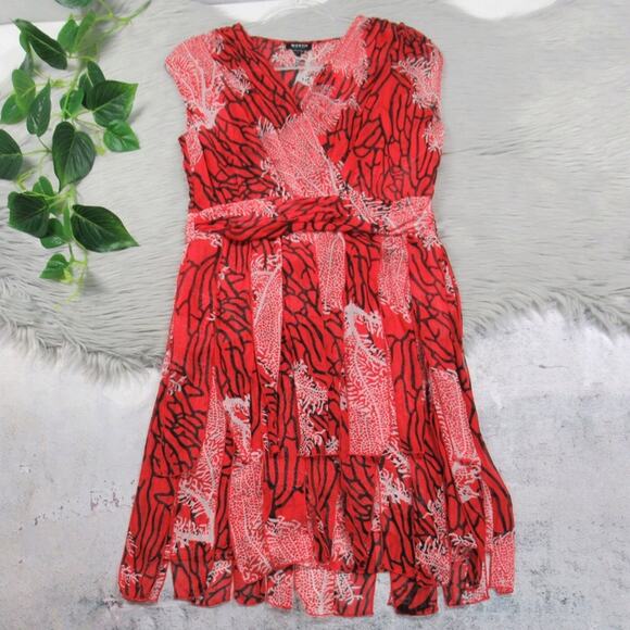 WORTH New York Red Silk Fringe Fire Dress Women’s Size 6 - Picture 5 of 12
